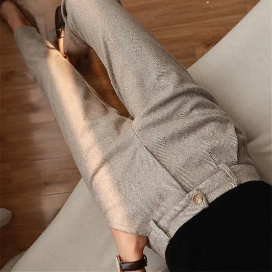 PANTALON ÉLÉGANT EN PURE LAINE SUR MESURE
