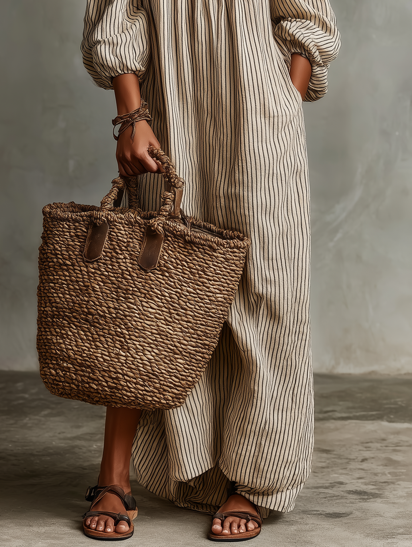 Carmen | Robe Longue en Coton et Lin Épaules Dénudées