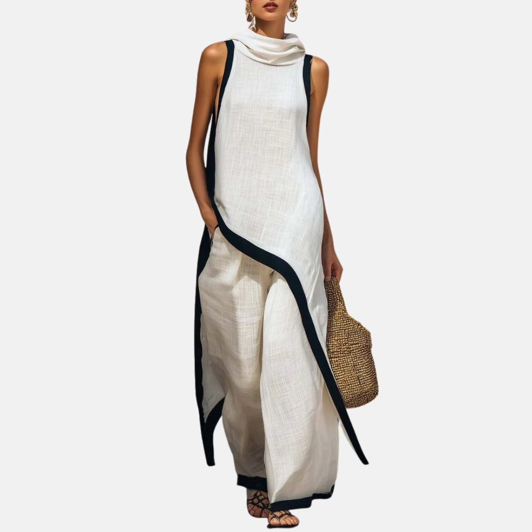 Léonie | Ensemble avec tunique longue et pantalon large