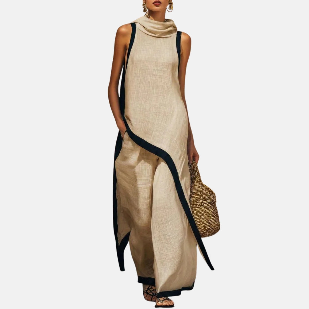 Léonie | Ensemble avec tunique longue et pantalon large