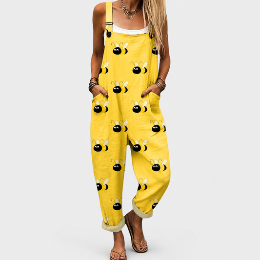 Salopette Petite Abeille Heureuse Jaune