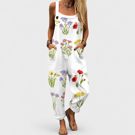 Salopette Jardin Sauvage Blanche