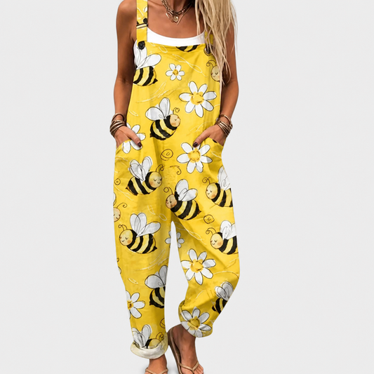 Salopette Abeille et Marguerite Jaune
