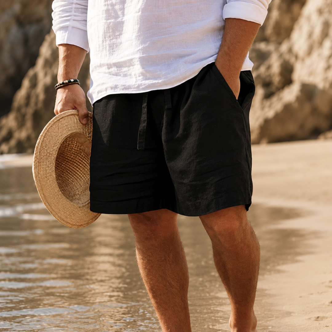 SHORT D'ÉTÉ EN LIN POUR HOMME