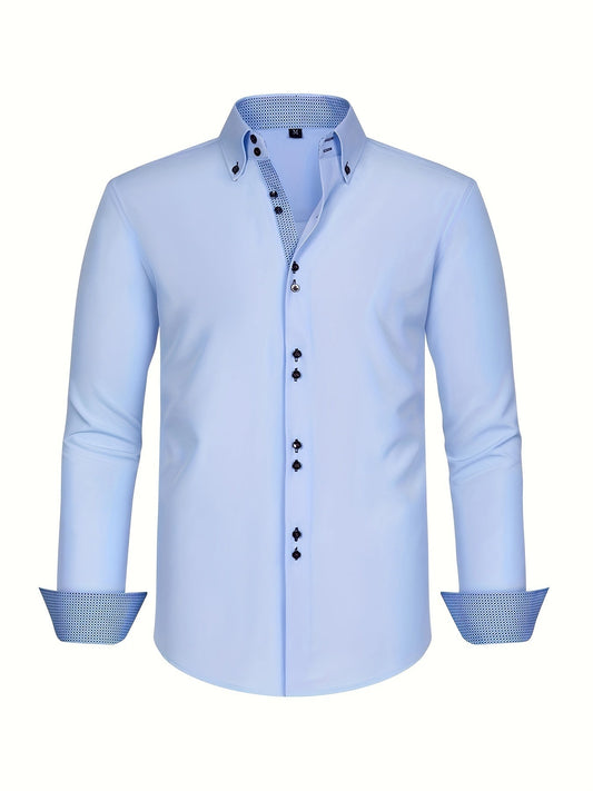 CHEMISE ÉLÉGANTE LÉGÈRE AVEC DÉTAILS CONTRASTÉS
