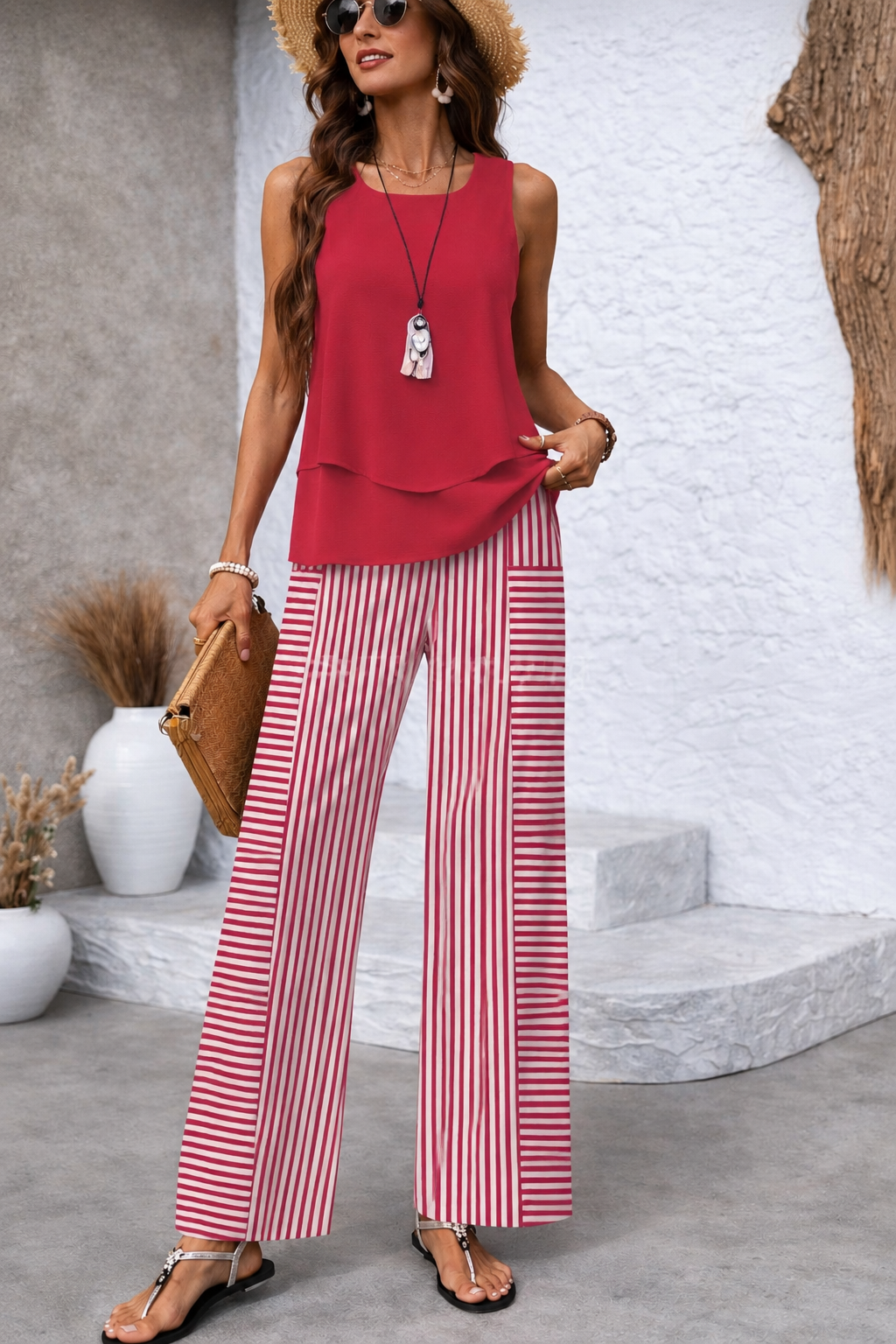 Rosavienne | Ensemble Riviera Rayé