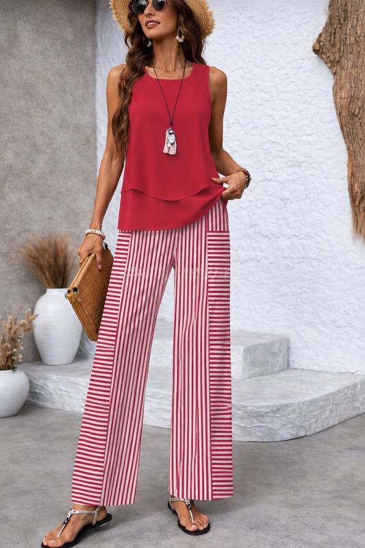 Rosavienne | Ensemble Riviera Rayé