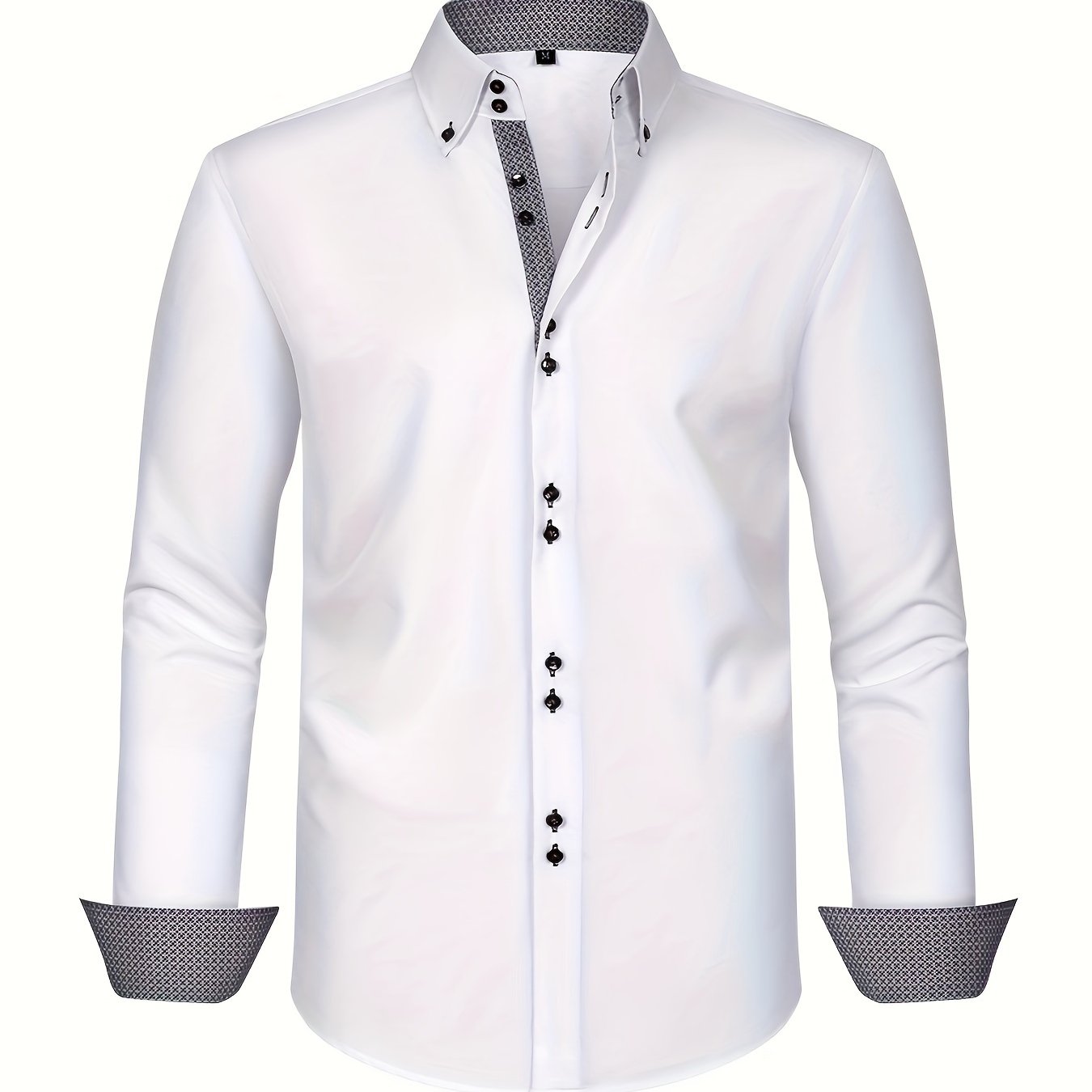 CHEMISE ÉLÉGANTE LÉGÈRE AVEC DÉTAILS CONTRASTÉS