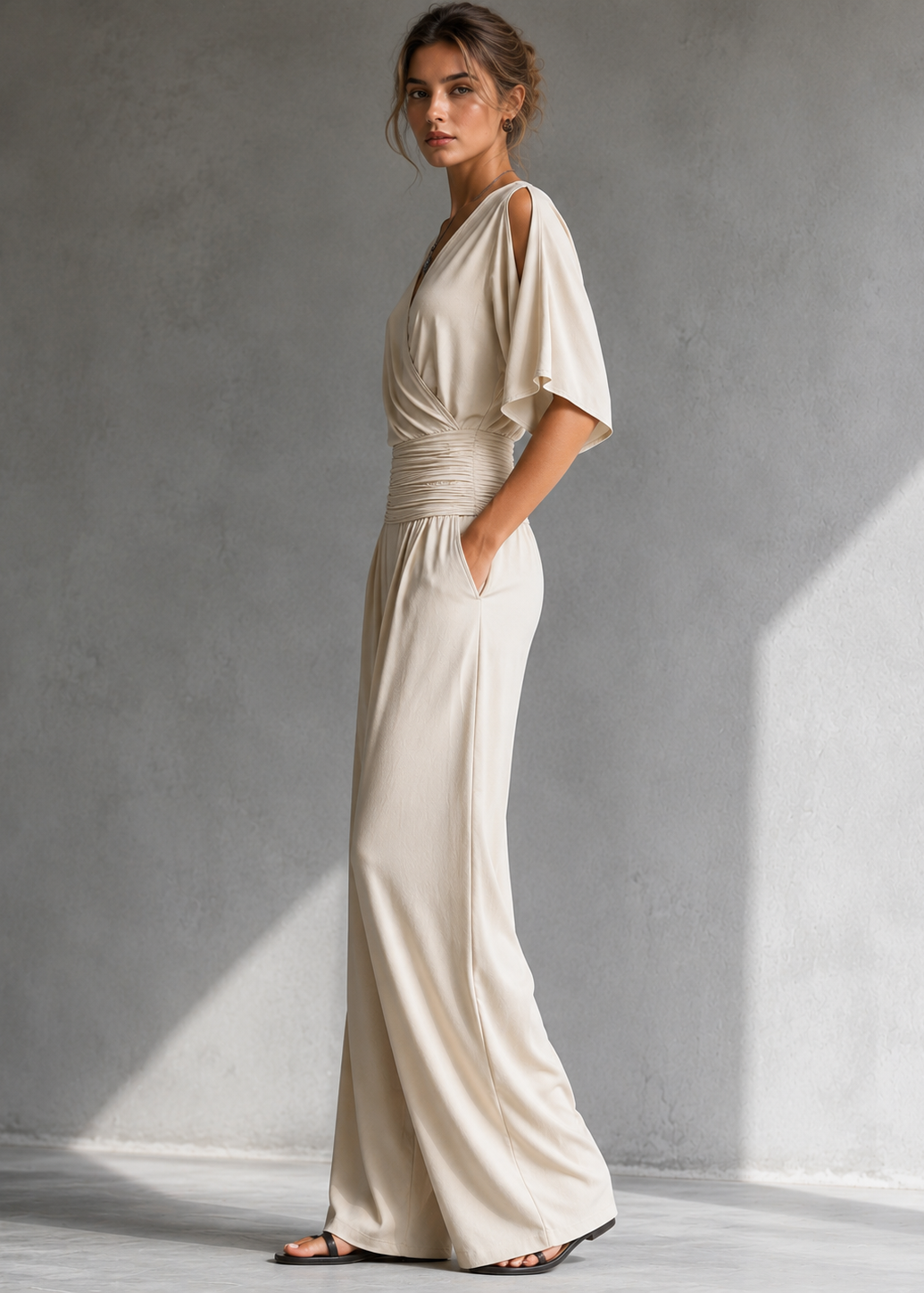 Alía | Ensemble élégant croisé avec pantalon large