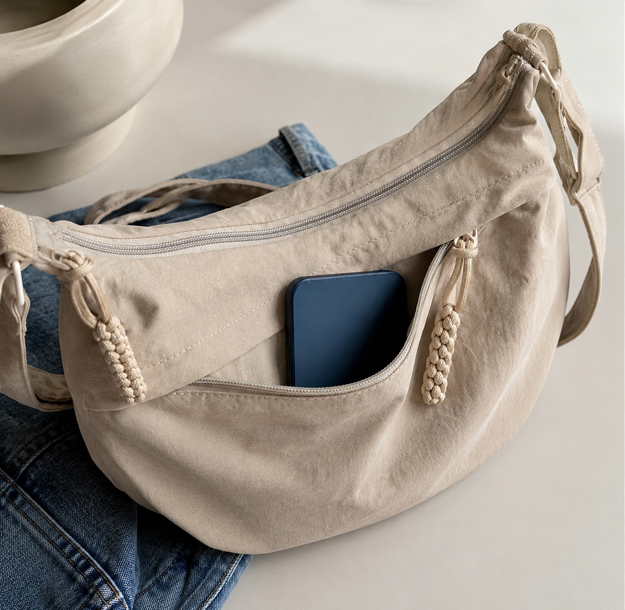 Elena | Sac à Bandoulière Beige