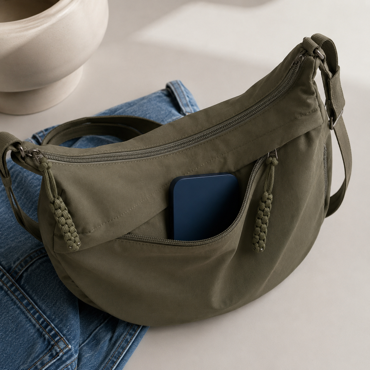 Agata | Sac à Bandoulière Vert Olive
