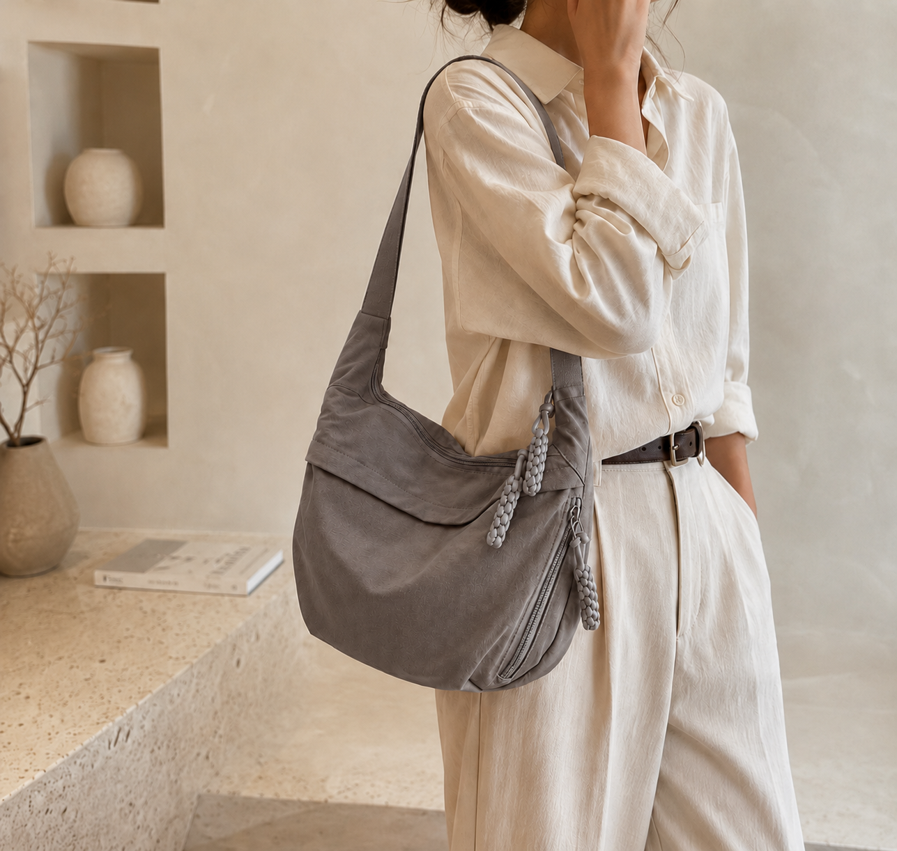 Chiara | Sac à Bandoulière Gris