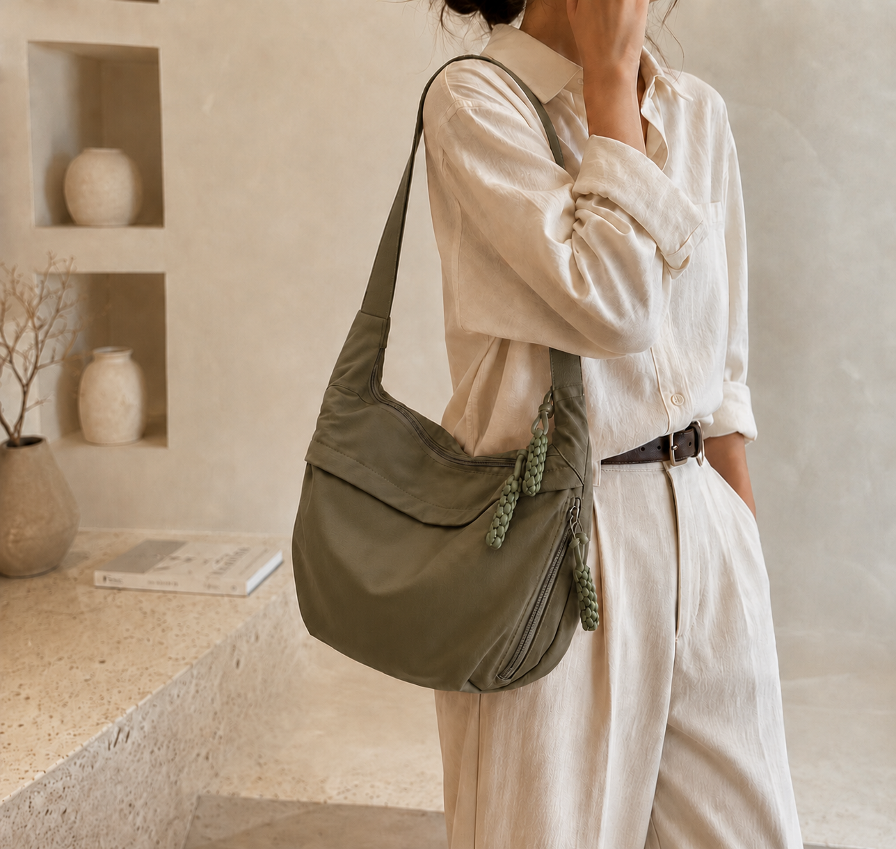 Agata | Sac à Bandoulière Vert Olive