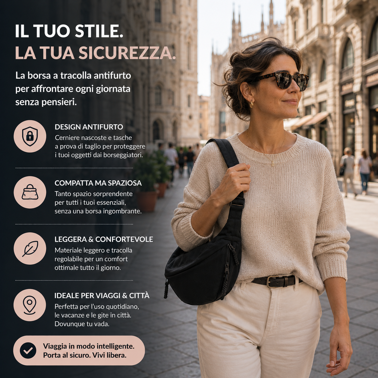 Paola | Sac à Bandoulière Noir