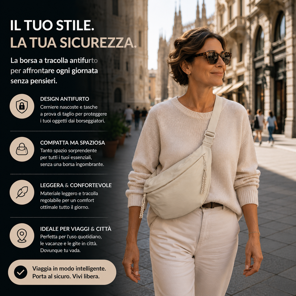Rossana | Sac à Bandoulière Beige