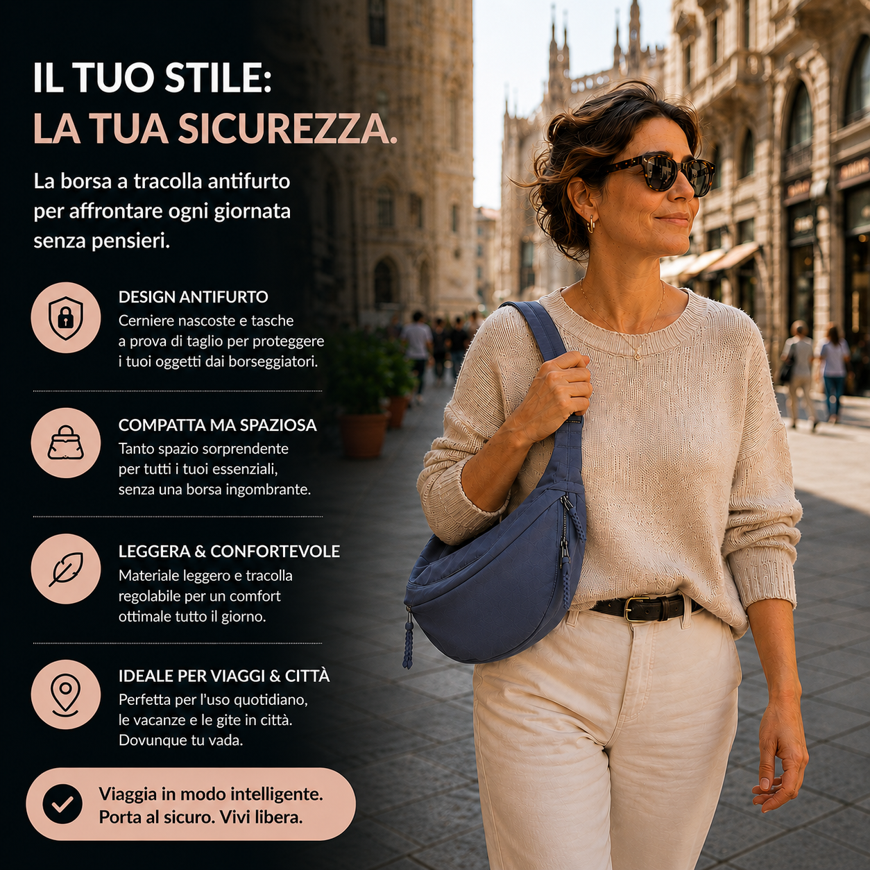 Grazia | Sac à Bandoulière Bleu