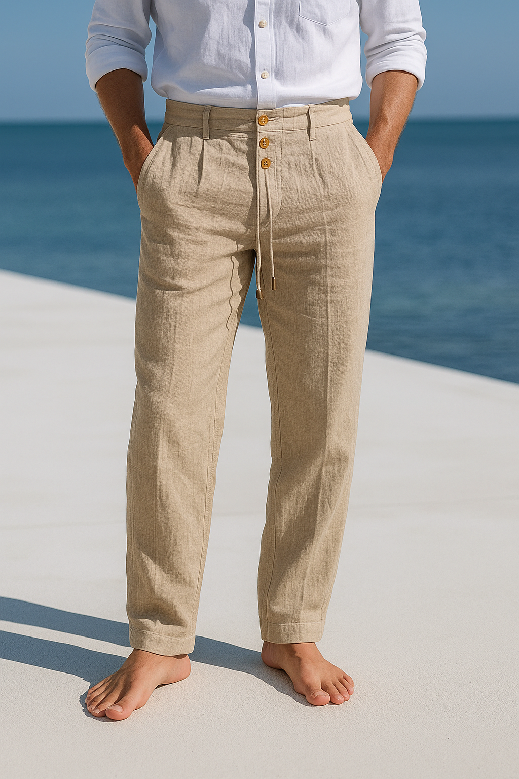PANTALON D'ÉTÉ EN LIN LÉGER