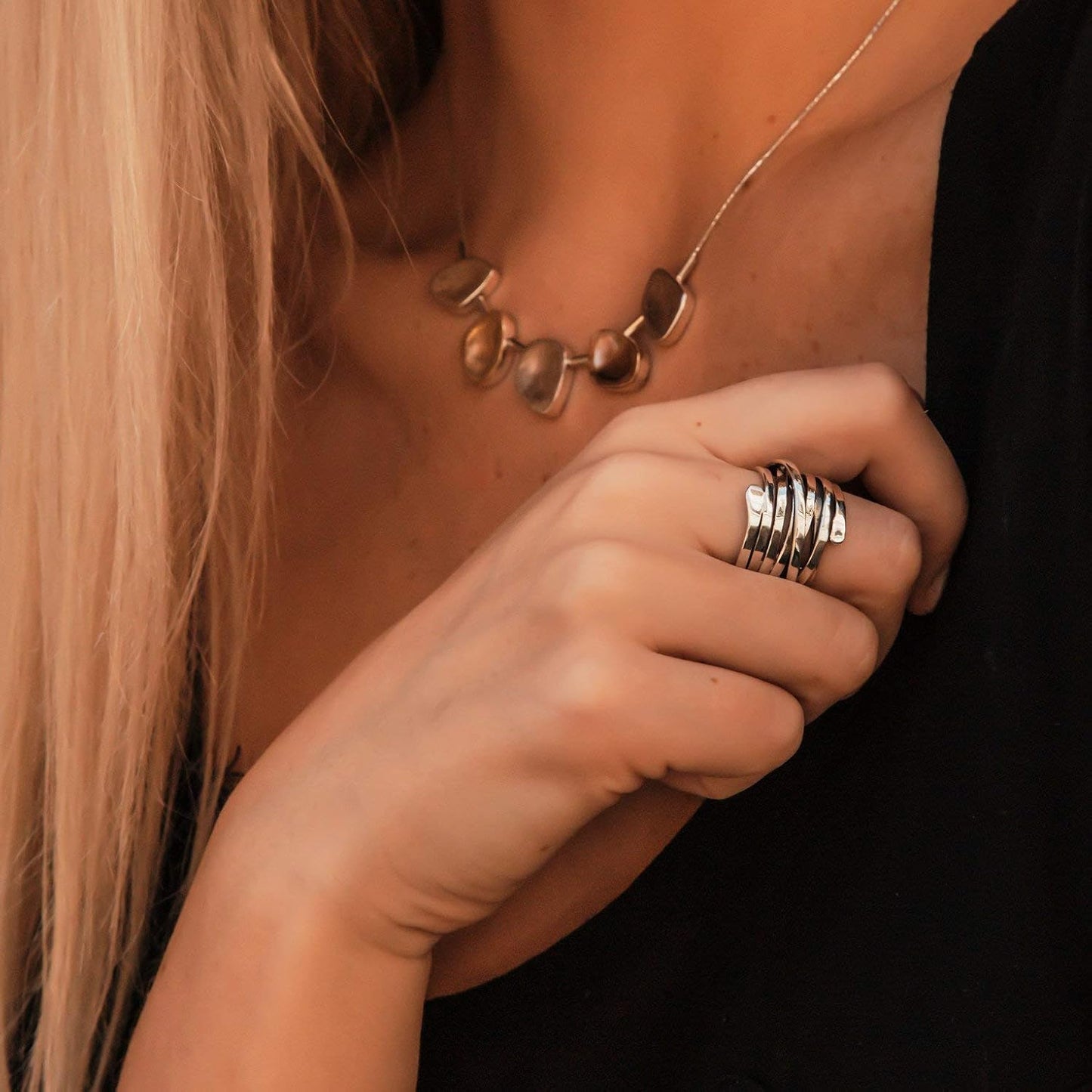Bague Argentée Vintage Élégante