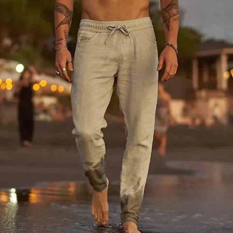 PANTALON DE PLAGE EN LIN