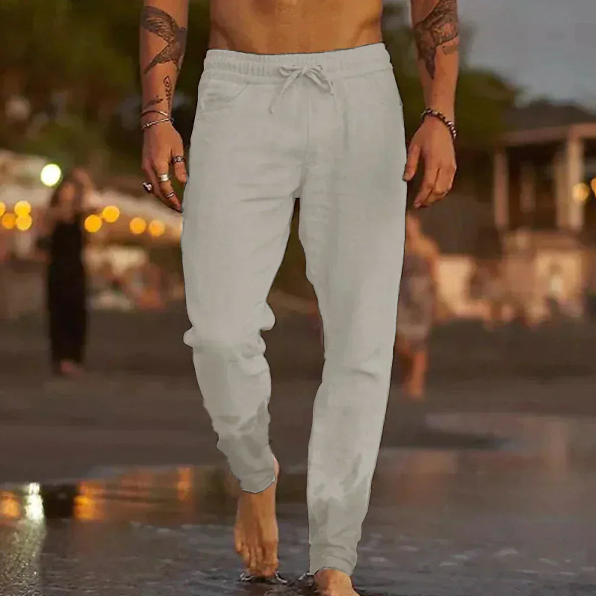 PANTALON DE PLAGE EN LIN