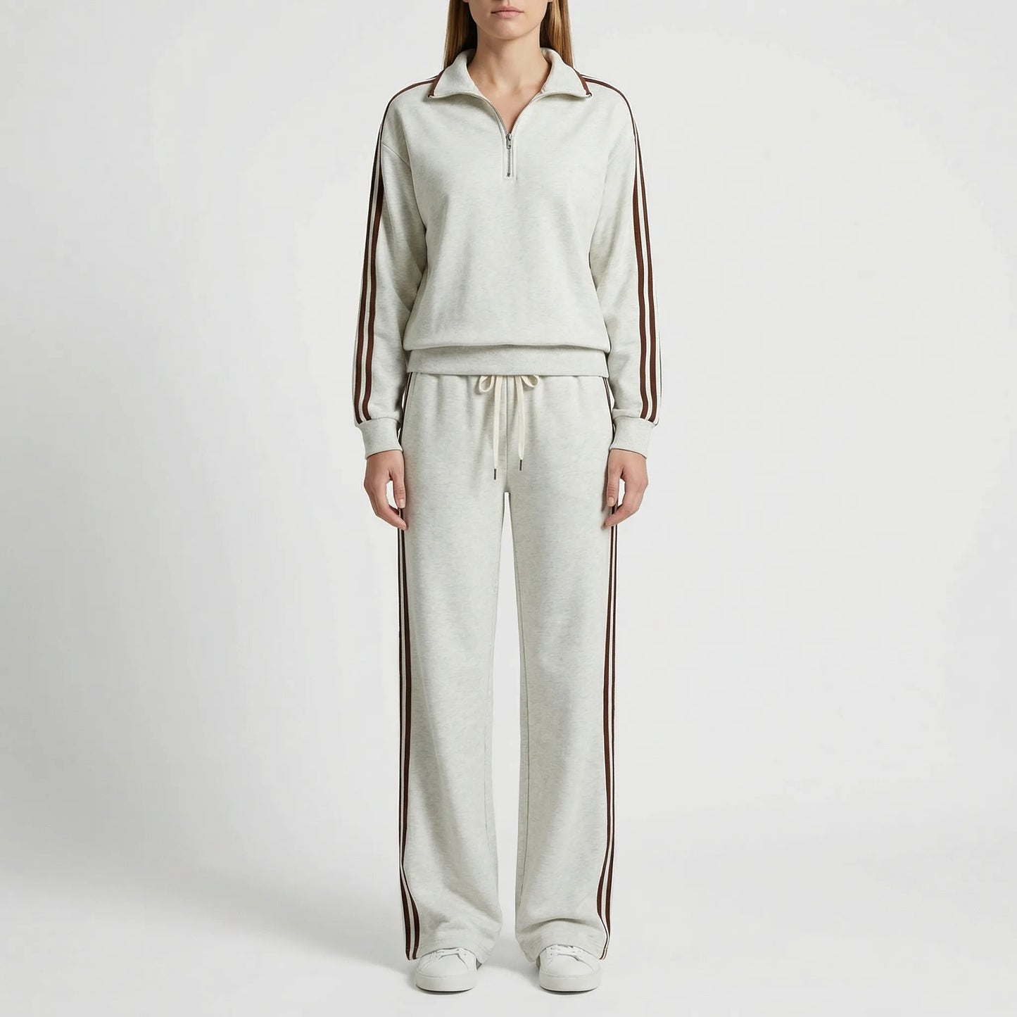Teresa | Ensemble deux pièces pour femme avec sweat à demi-zip