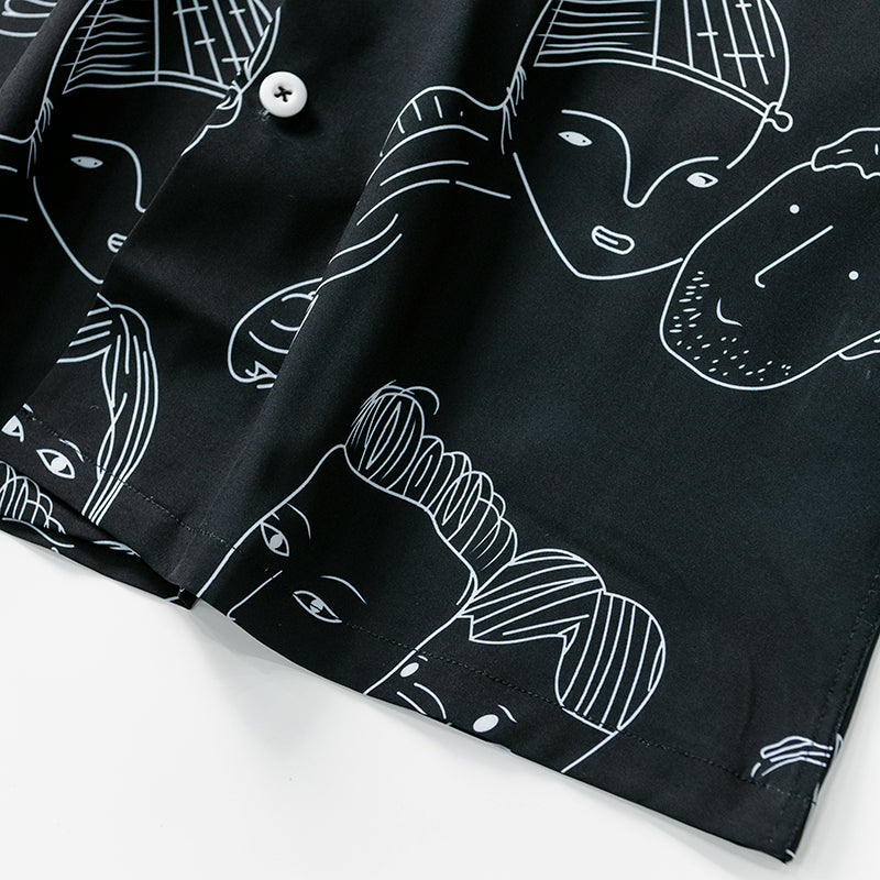 CHEMISE CUBAINE À IMPRIMÉ GRAPHIQUE