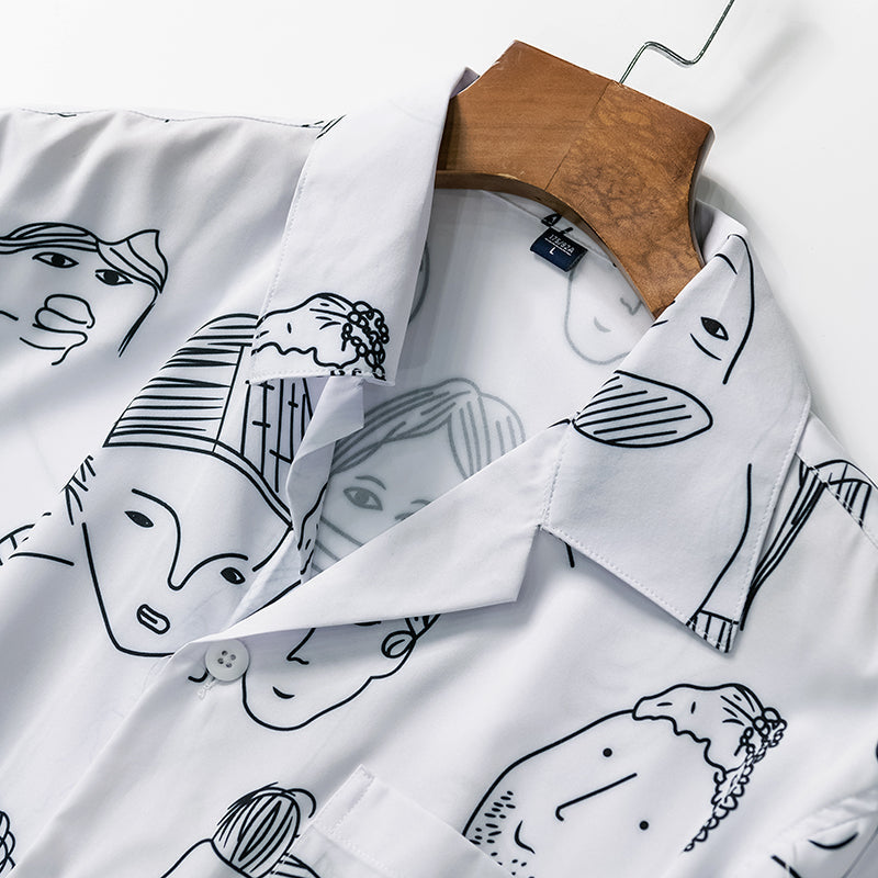 CHEMISE CUBAINE À IMPRIMÉ GRAPHIQUE