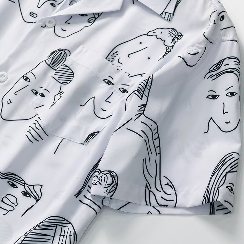 CHEMISE CUBAINE À IMPRIMÉ GRAPHIQUE