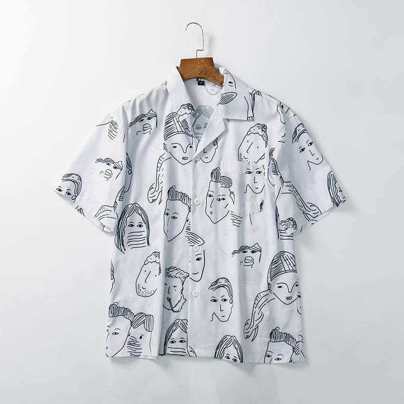 CHEMISE CUBAINE À IMPRIMÉ GRAPHIQUE
