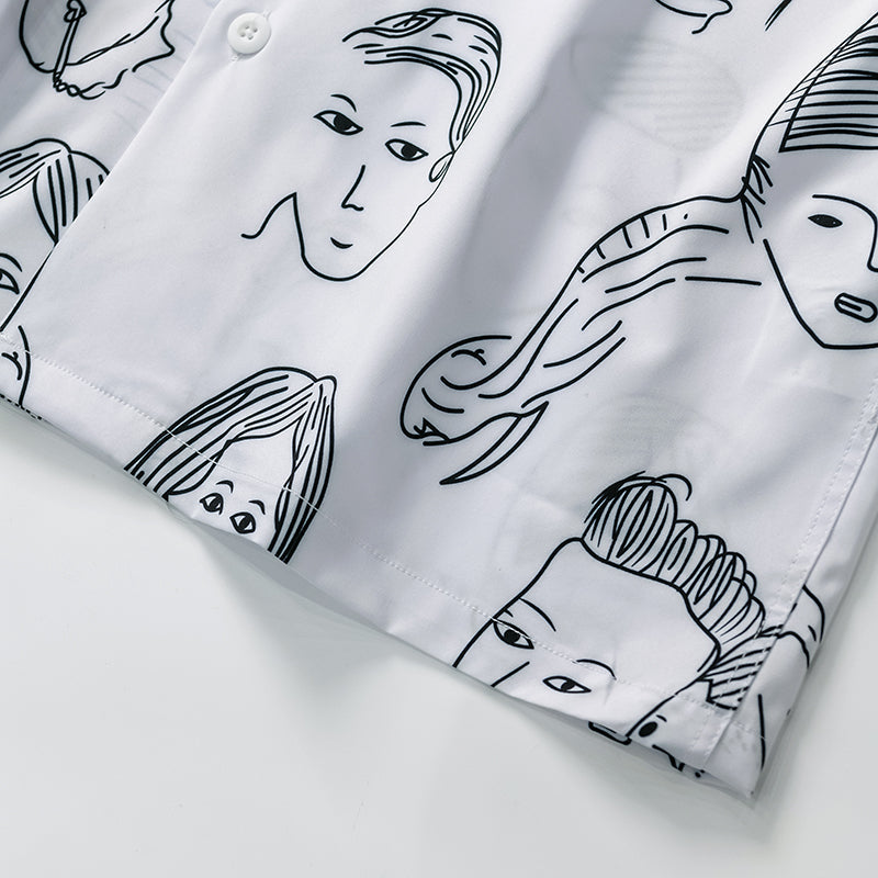 CHEMISE CUBAINE À IMPRIMÉ GRAPHIQUE
