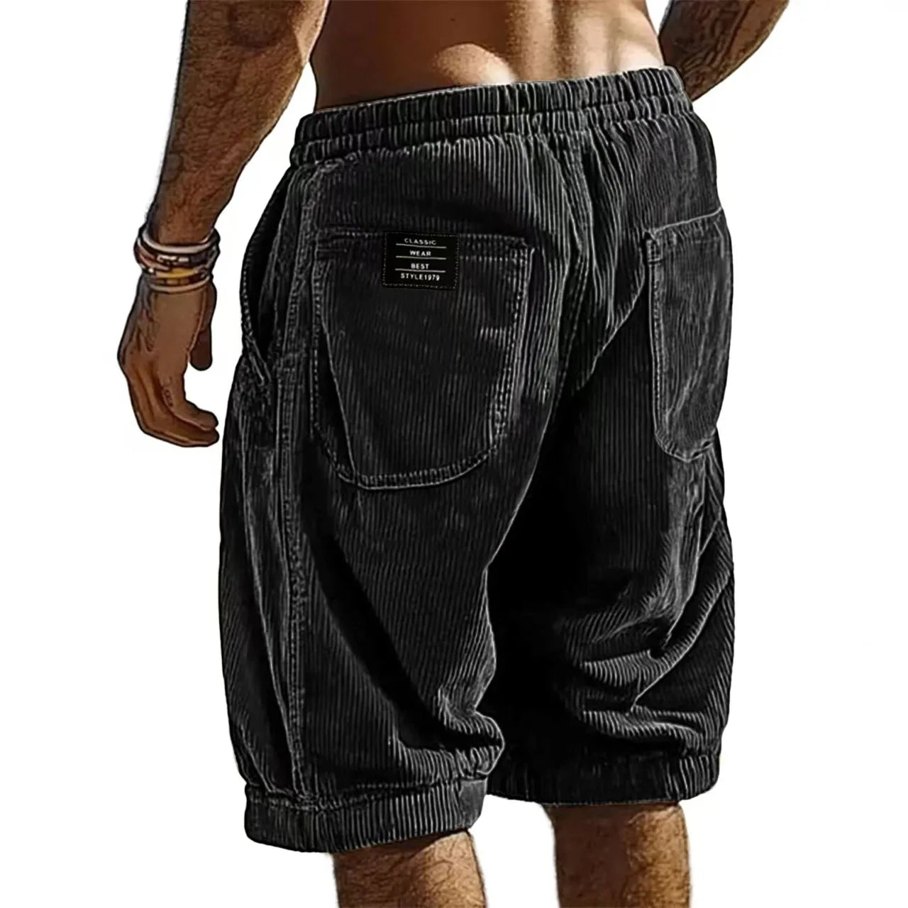SHORT EN VELOURS CÔTELÉ POUR HOMME