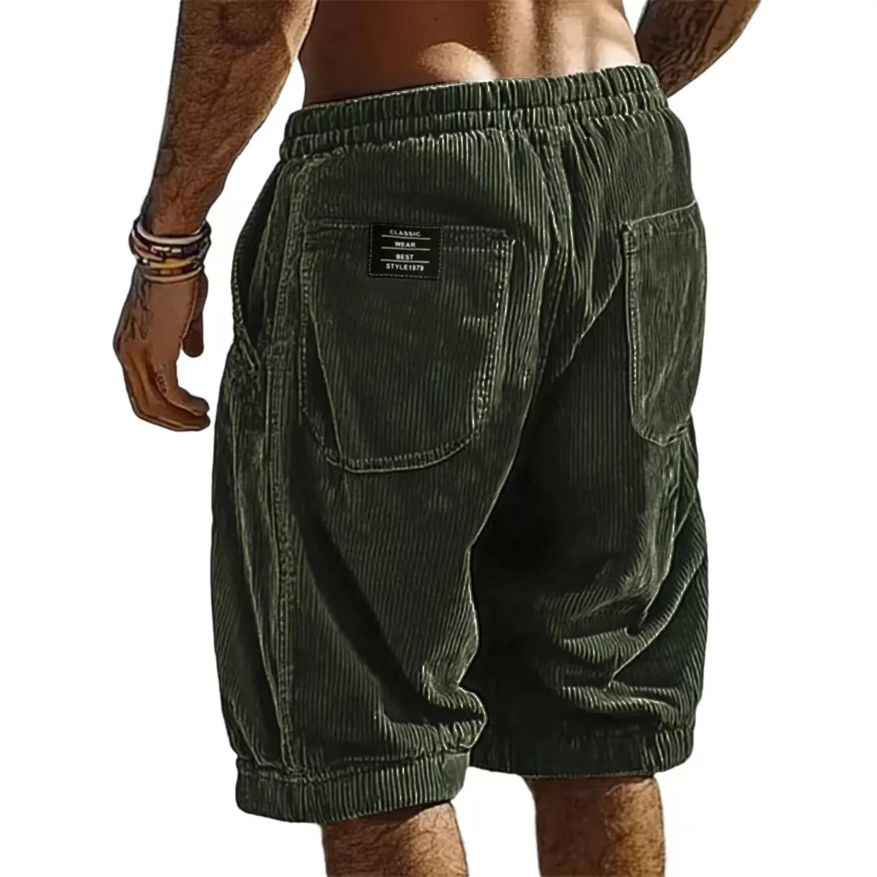 SHORT EN VELOURS CÔTELÉ POUR HOMME