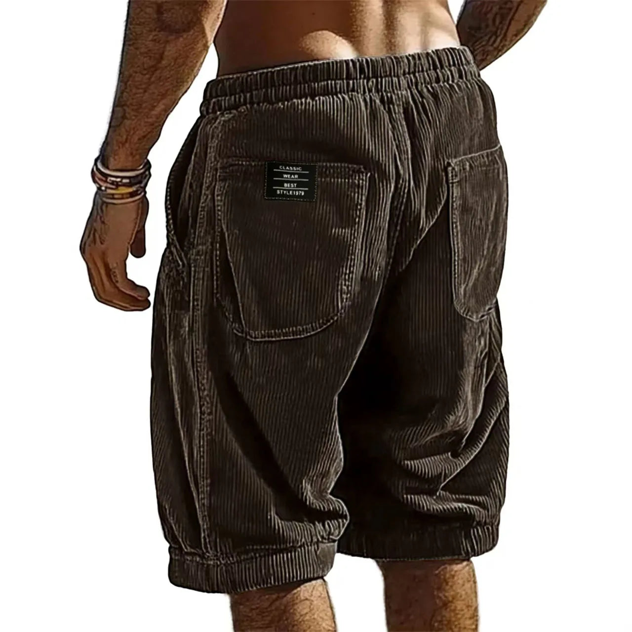 SHORT EN VELOURS CÔTELÉ POUR HOMME