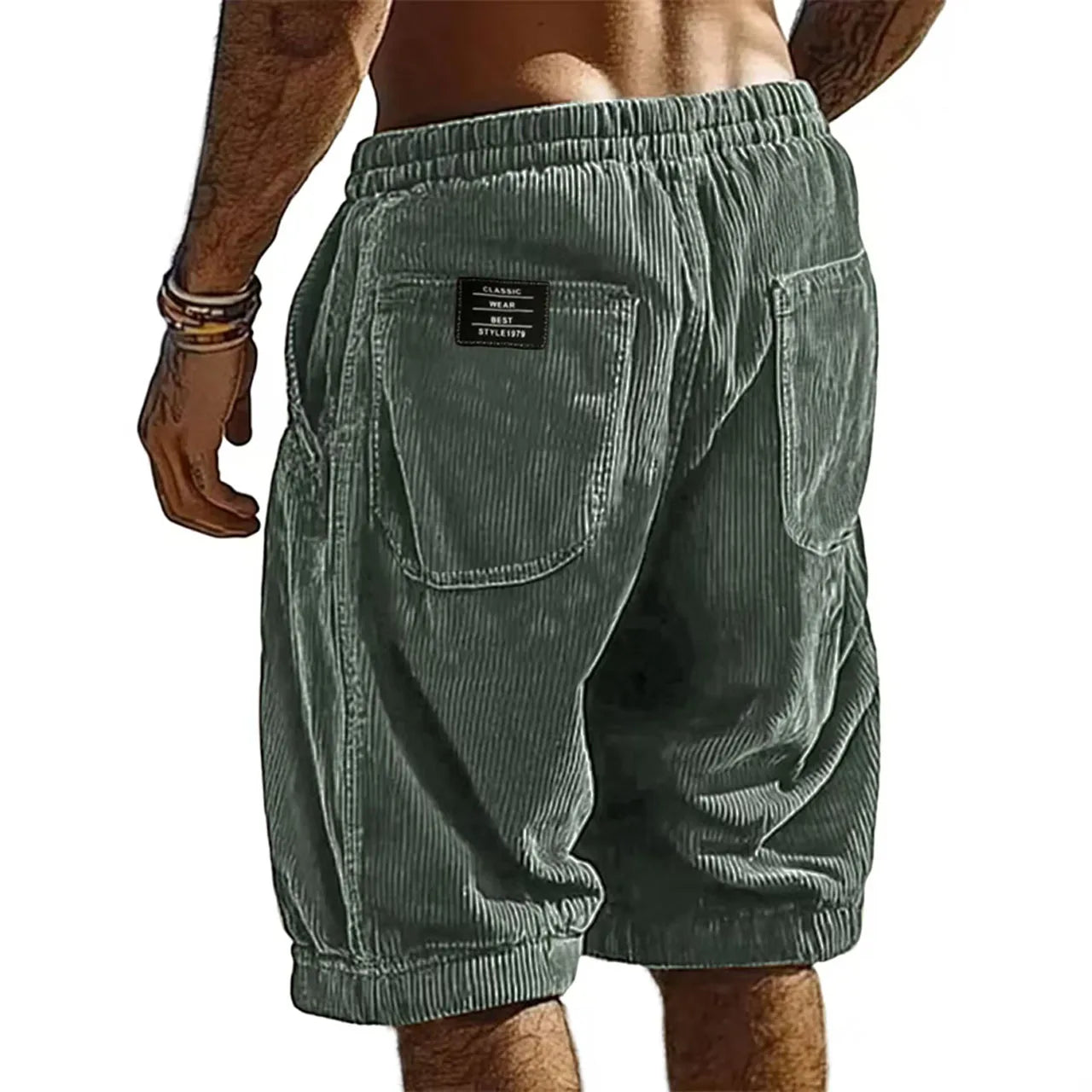 SHORT EN VELOURS CÔTELÉ POUR HOMME