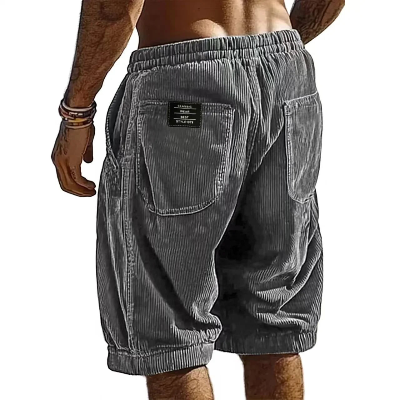SHORT EN VELOURS CÔTELÉ POUR HOMME