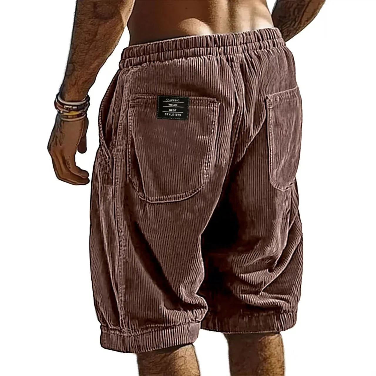 SHORT EN VELOURS CÔTELÉ POUR HOMME