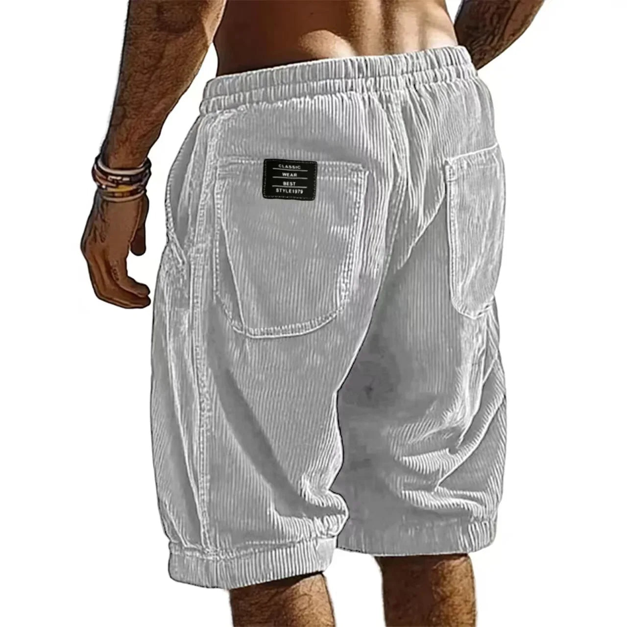 SHORT EN VELOURS CÔTELÉ POUR HOMME