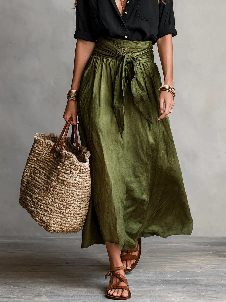 Martina | Robe Maxi Asymétrique Élégante et Fluide