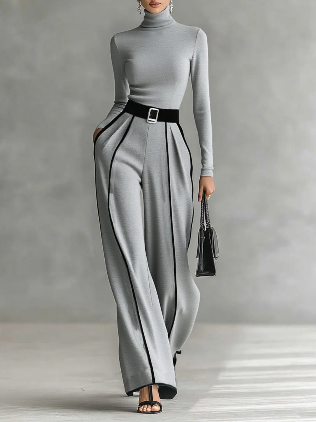Vera | Ensemble Élégant à Détails Contrastés
