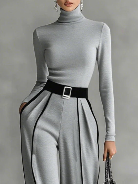 Vera | Ensemble Élégant à Détails Contrastés