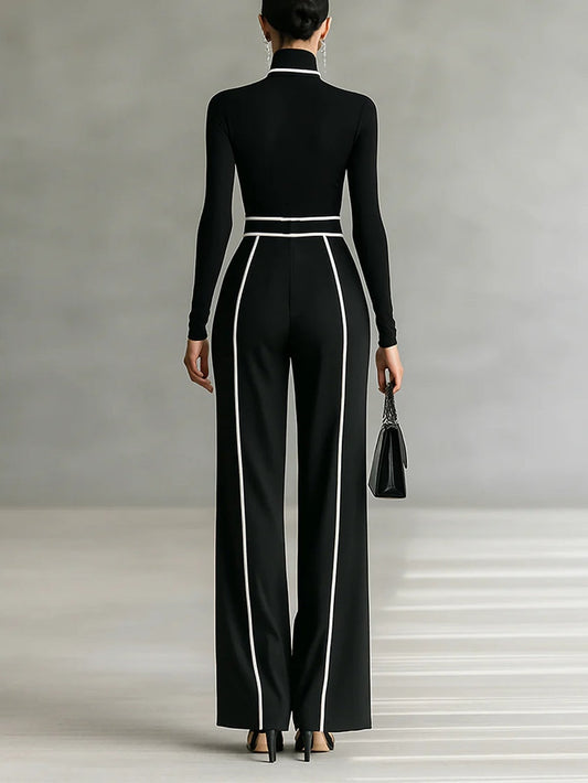 Vera | Ensemble Élégant à Détails Contrastés