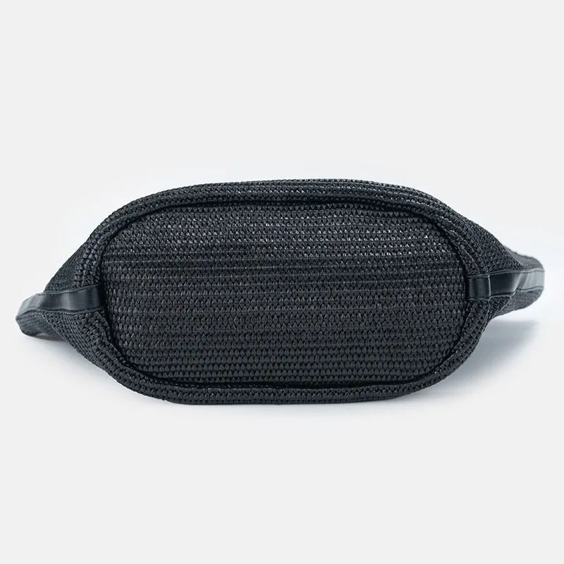 Éléna | Sac Cabas Tressé à Pompons