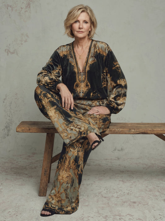 Lorena · Ensemble baroque avec haut à manches longues et pantalon large