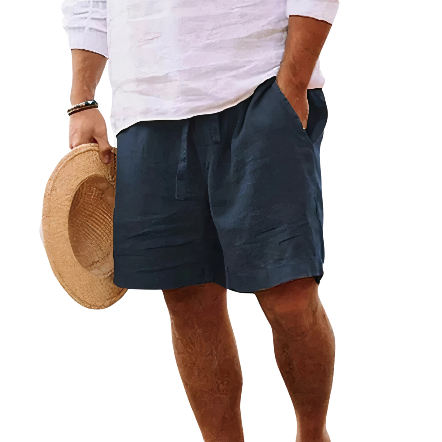SHORT D'ÉTÉ EN LIN POUR HOMME