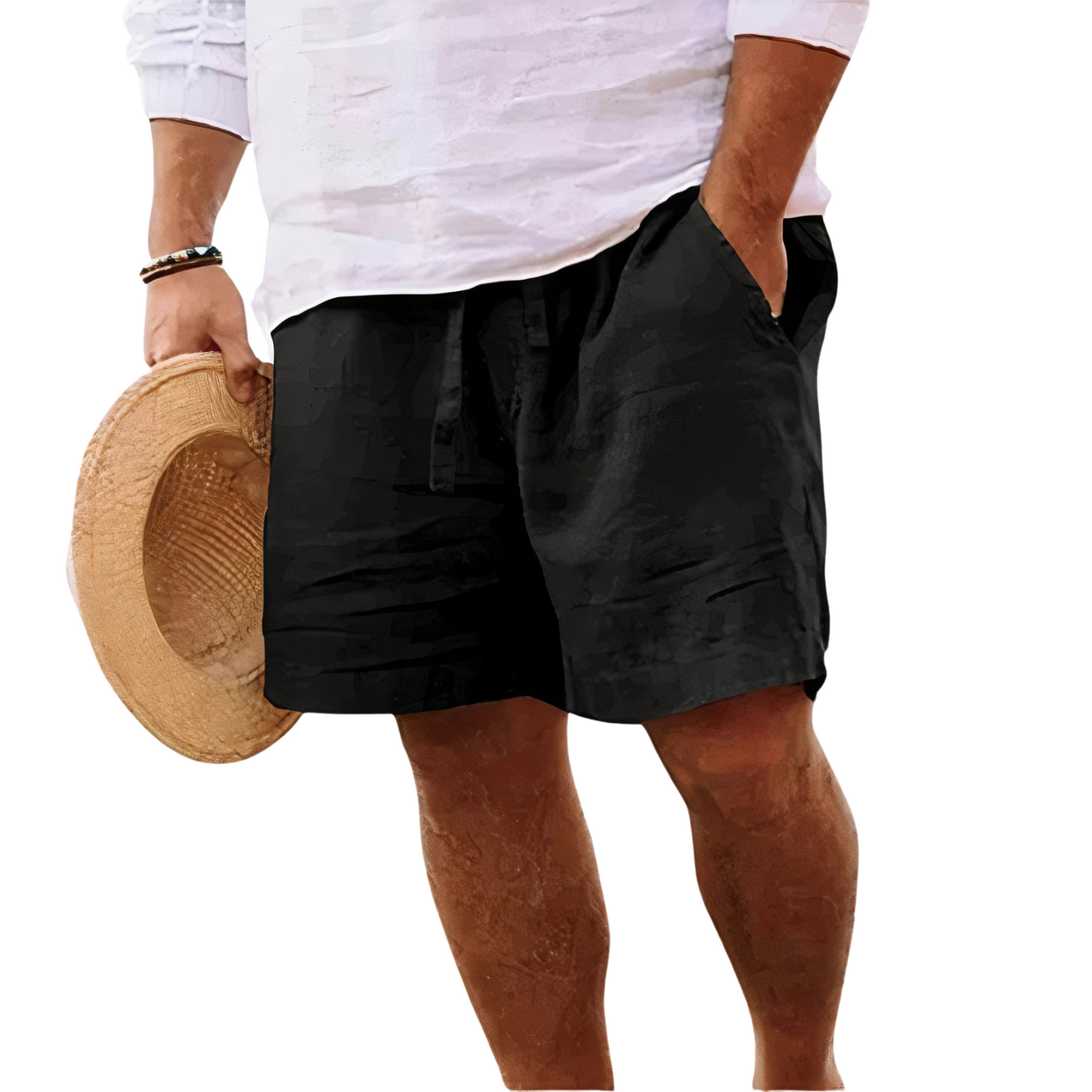 SHORT D'ÉTÉ EN LIN POUR HOMME