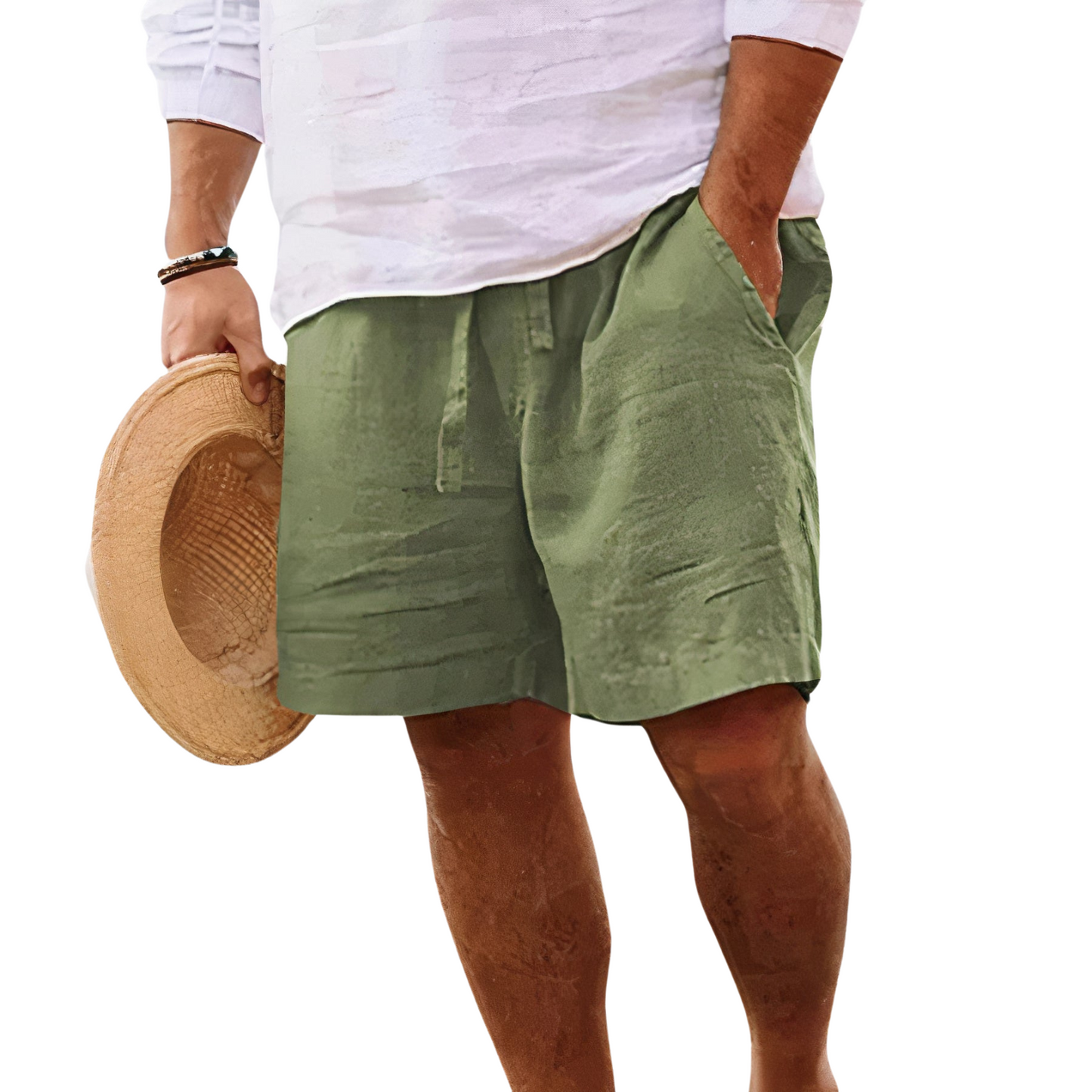 SHORT D'ÉTÉ EN LIN POUR HOMME