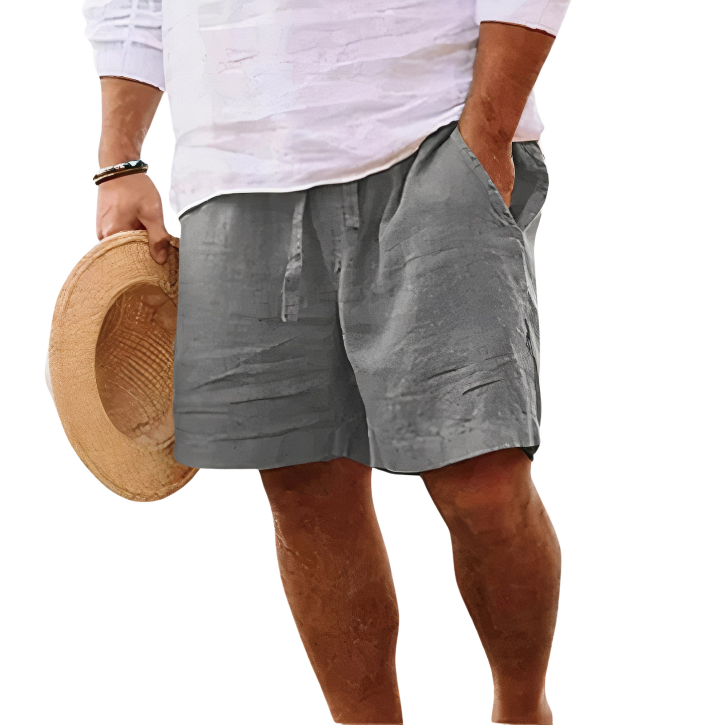 SHORT D'ÉTÉ EN LIN POUR HOMME