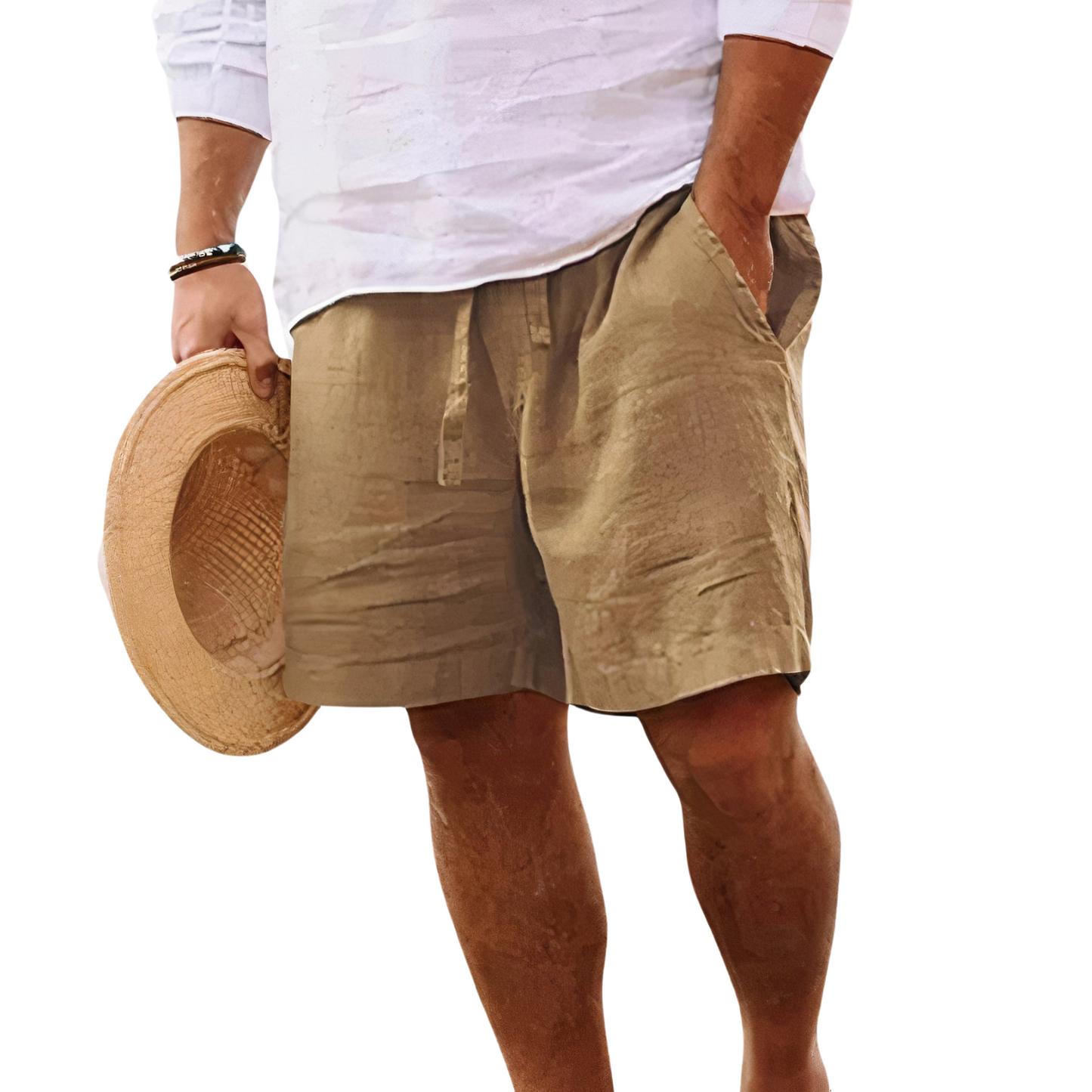 SHORT D'ÉTÉ EN LIN POUR HOMME