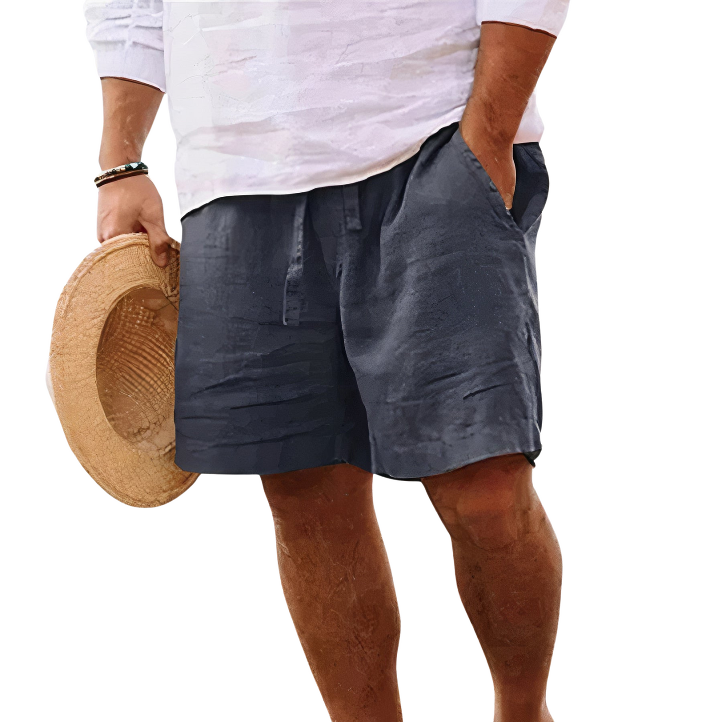 SHORT D'ÉTÉ EN LIN POUR HOMME