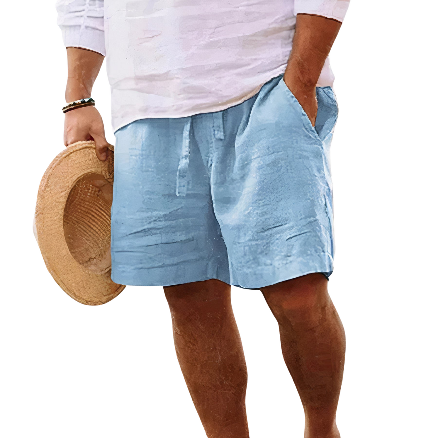 SHORT D'ÉTÉ EN LIN POUR HOMME